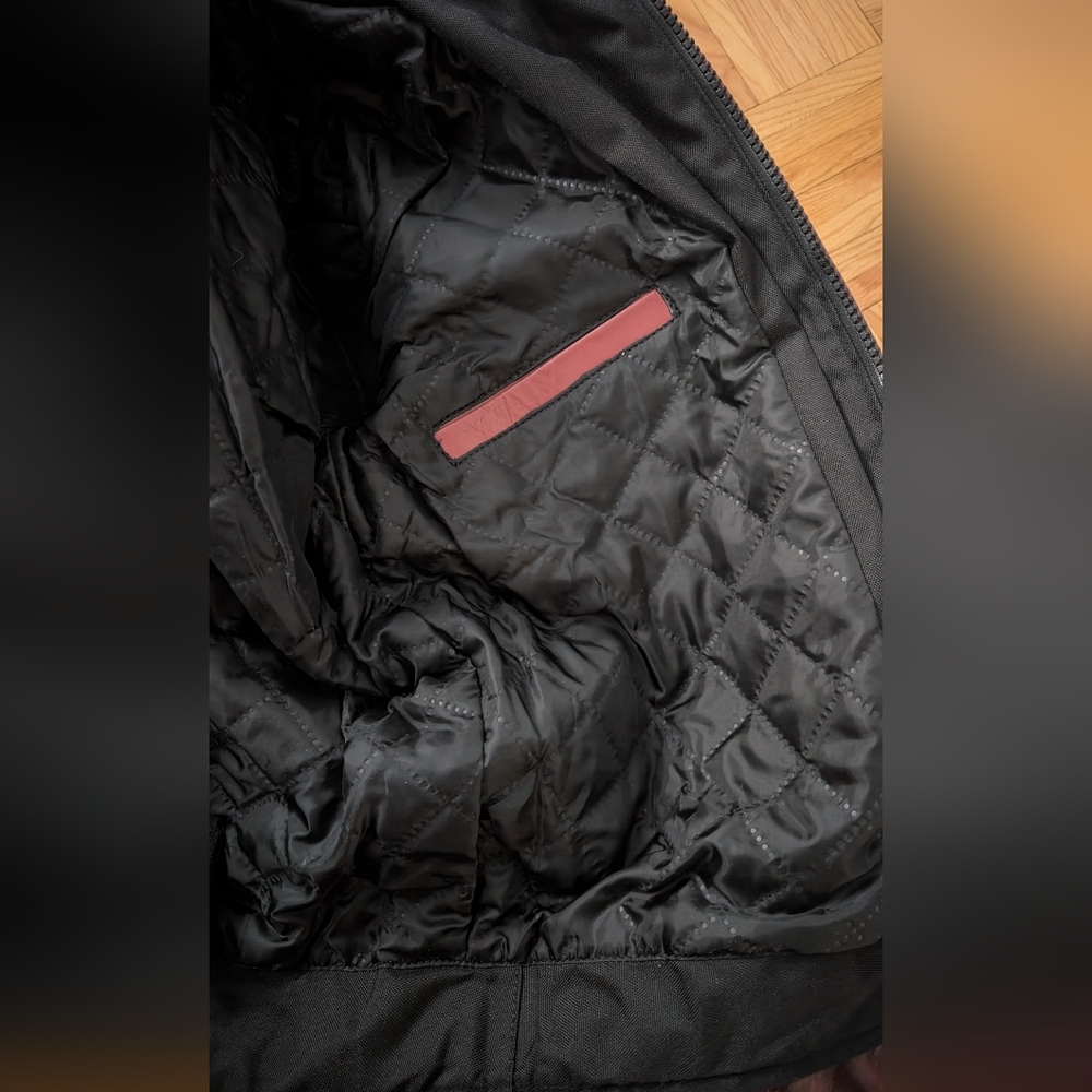 Men's Deadpool Red and Black Leather Style Jacket - Picture 7 of 7